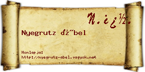 Nyegrutz Ábel névjegykártya
